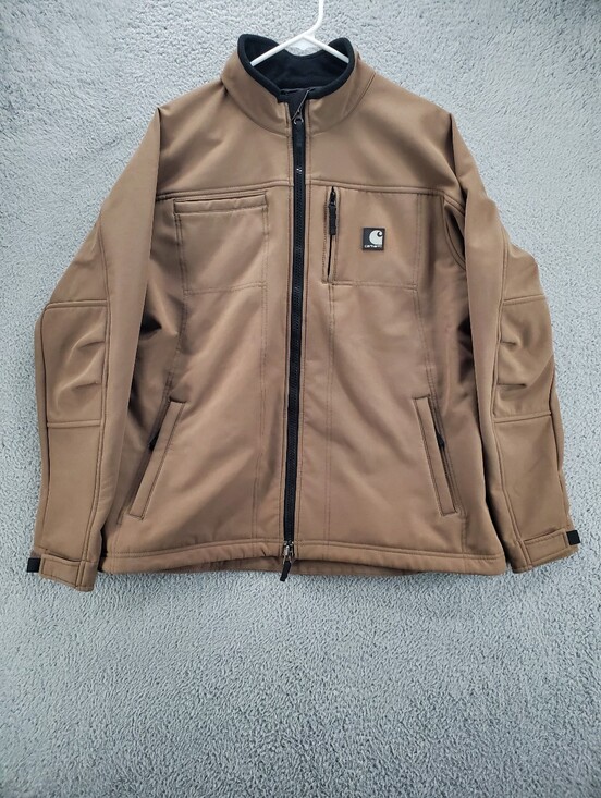 Carhartt Jackets & Blazers - Carhartt Soft Shell Jacket Womens XL Brown Tan Full Zip WJ176 SBN